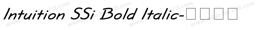 Intuition SSi Bold Italic字体转换